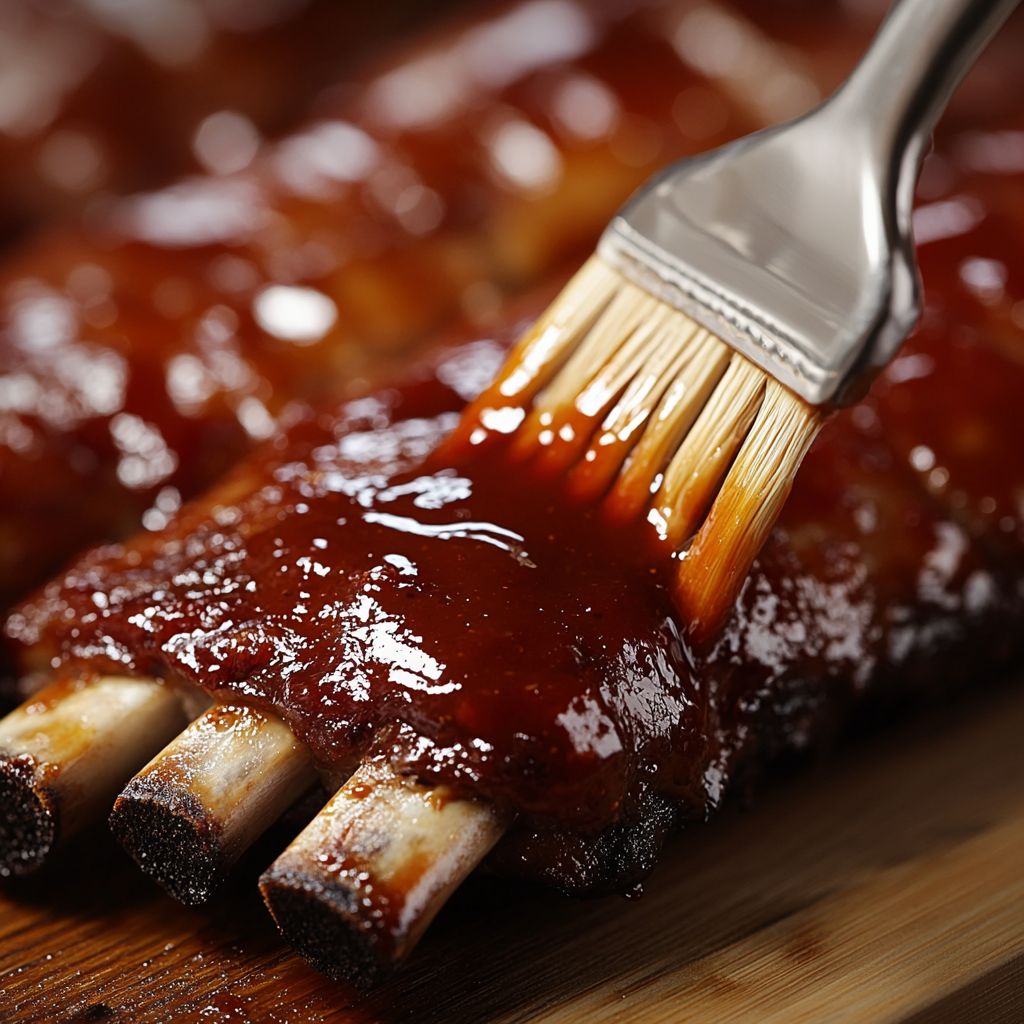 spritzing and mopping bbq sauce