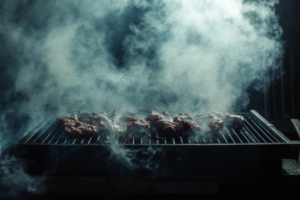 water pan meat smoking